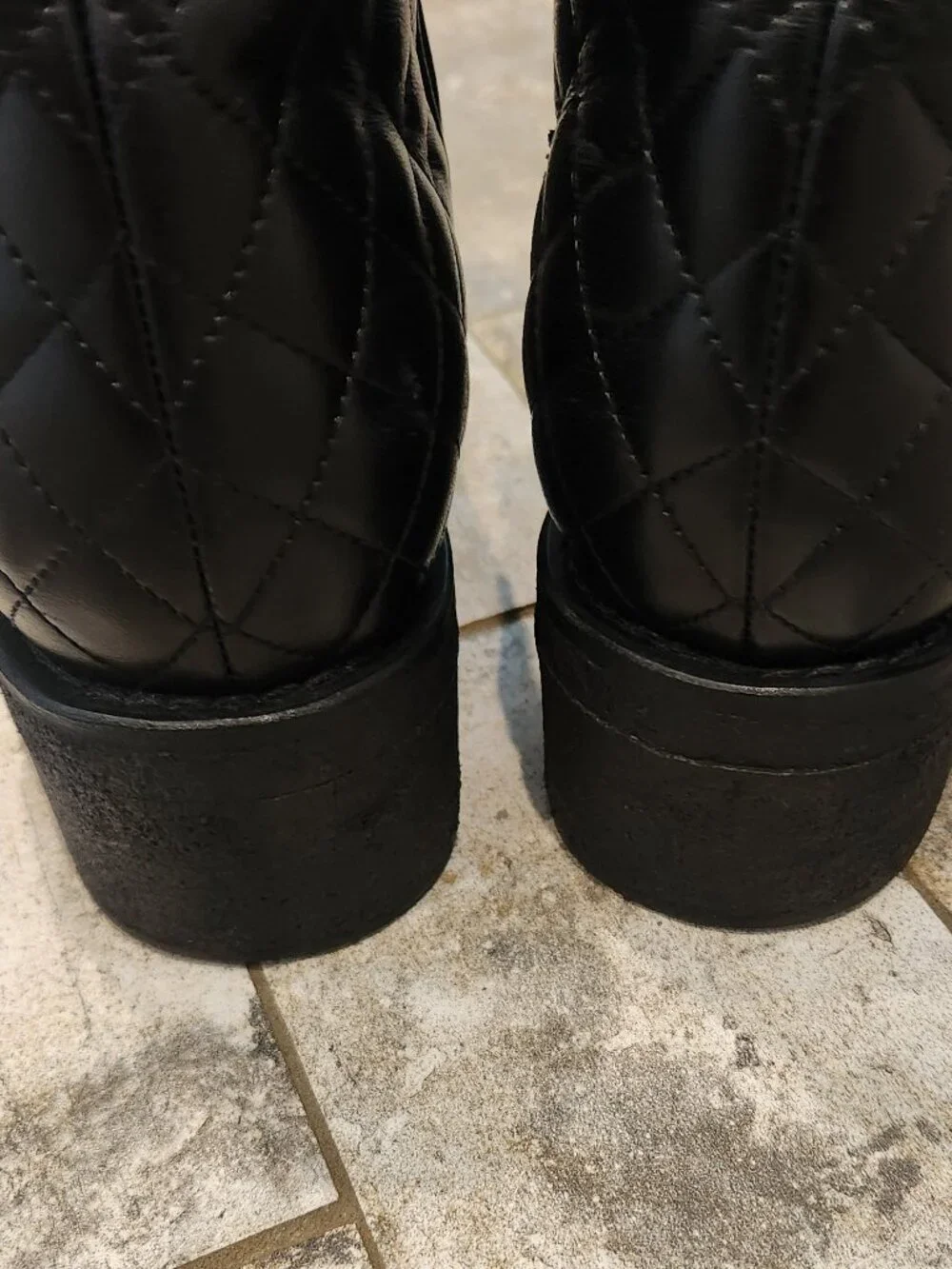 Chanel Black Quilted Calfskin Short Boots, Authentic - Picture 4 of 14